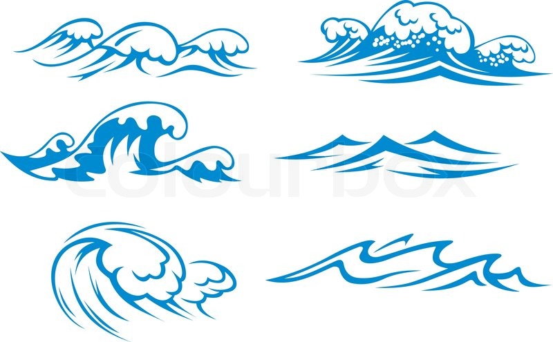 Ocean And Sea Waves Stock Vector Colourbox 800x495 Ocean And Sea Waves Stock Vector Colourbox