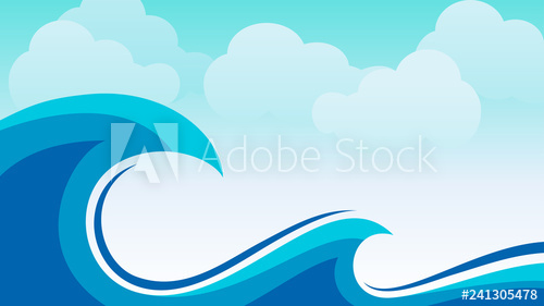 Sea Wave Vector Image Background 500x281 Sea Wave Vector Image Background