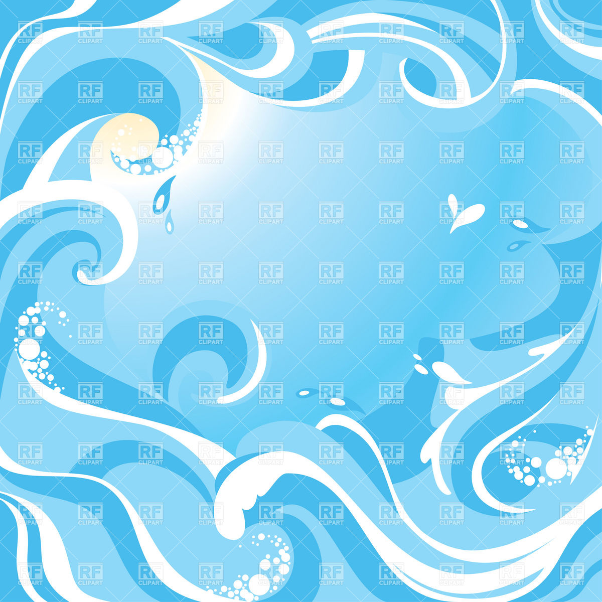 Abstract Water Background With Sea Waves Vector Image 1200x1200 Abstract Water Background With Sea Waves Vector Image