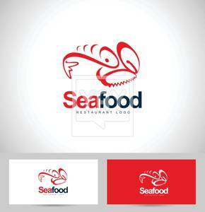 290x300 Seafood Restaurant Logo Vector