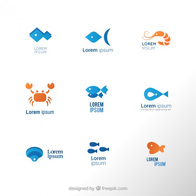 626x626 Seafood Logos Vector Free Download