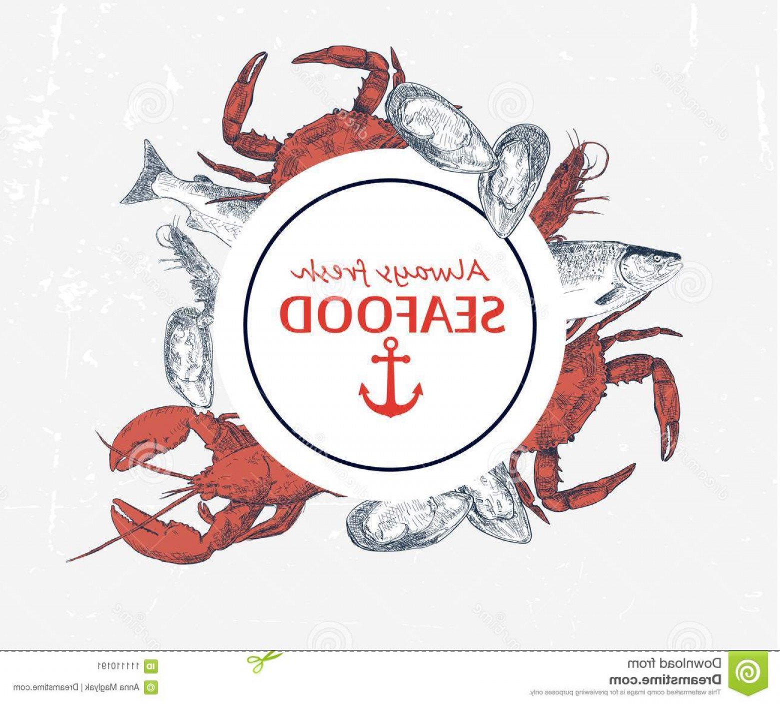 1560x1407 Vector Hand Drawn Seafood Logo Vector Hand Drawn Seafood Logo