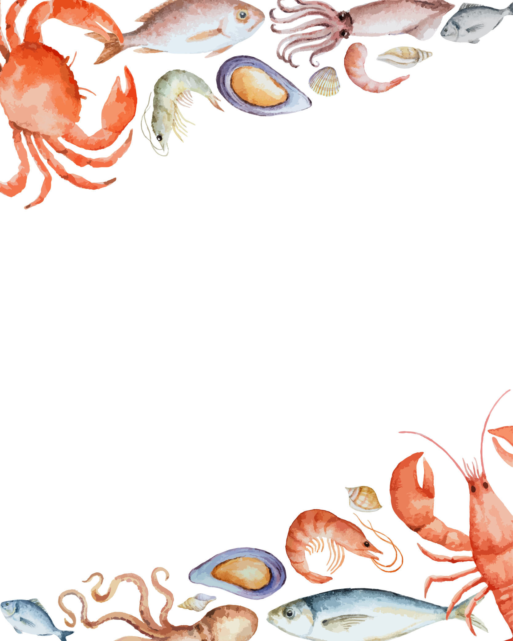 Download Seafood Vector Border Crab Png Free Photo Hq Png Image 1667x2083 Download Seafood Vector Border Crab Png Free Photo Hq Png Image