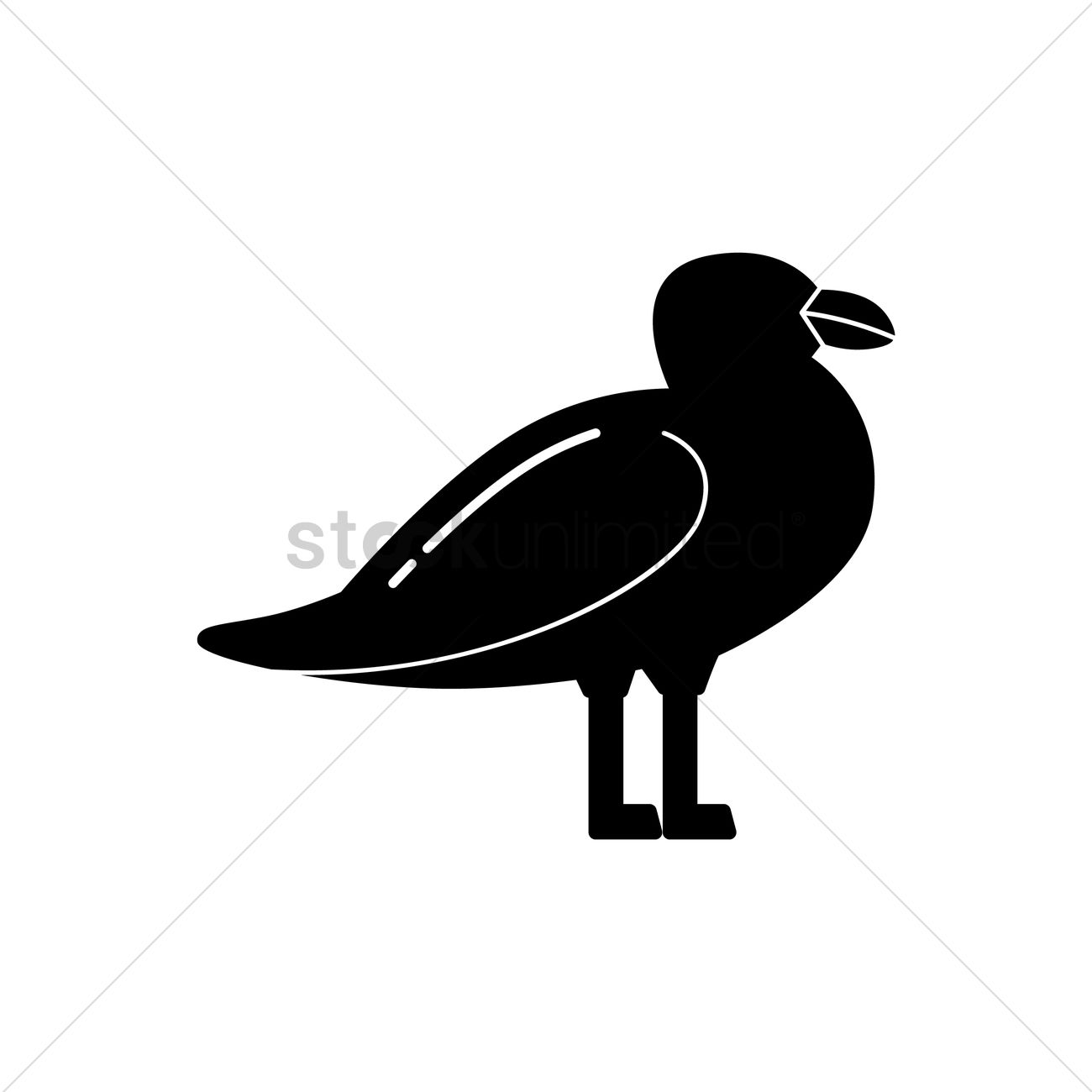 Seagull Vector Image 1300x1300 Seagull Vector Image