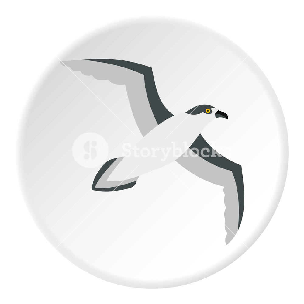 1000x1000 Seagull Icon Flat Illustration Of Seagull Vector Icon For Web