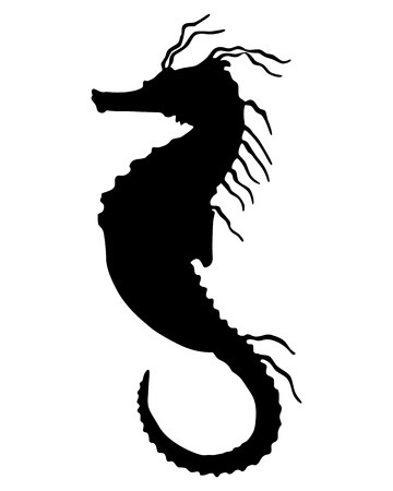 360x450 Seahorse Silhouette Royalty Free Vector Graphics