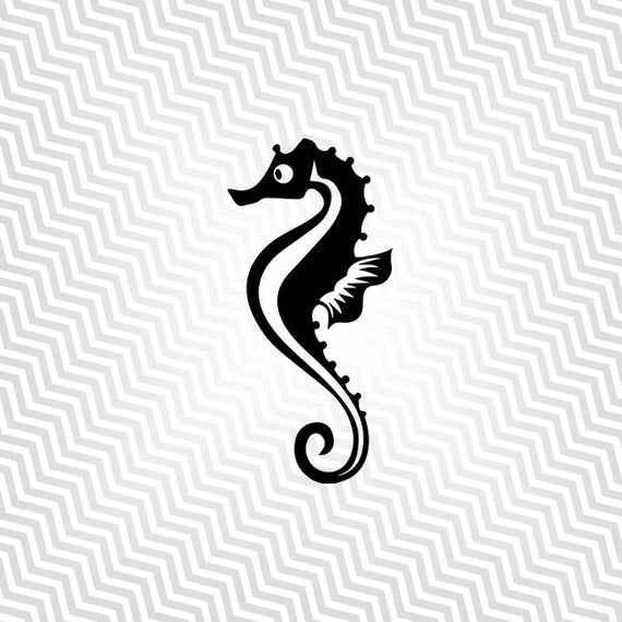 570x570 Seahorse Cutout Seahorse Silhouette Vector Art Cricut Etsy