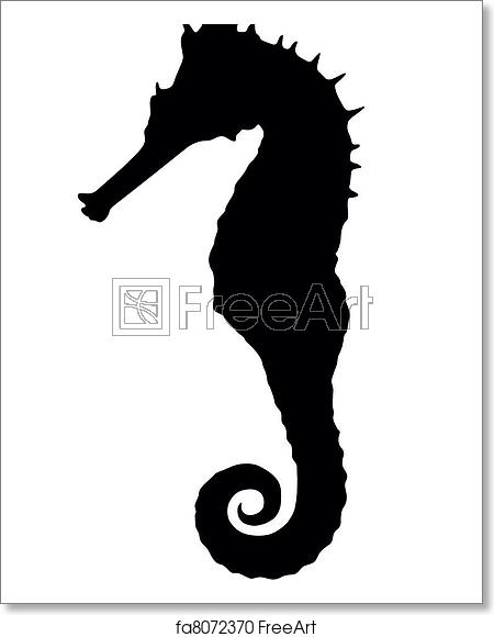 450x580 Free Art Print Of Seahorse Vector Illustration Of A Seahorse