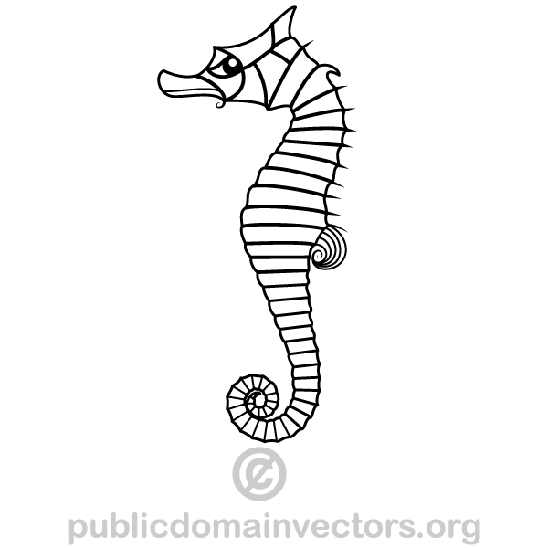 600x600 Seahorse Vector Art