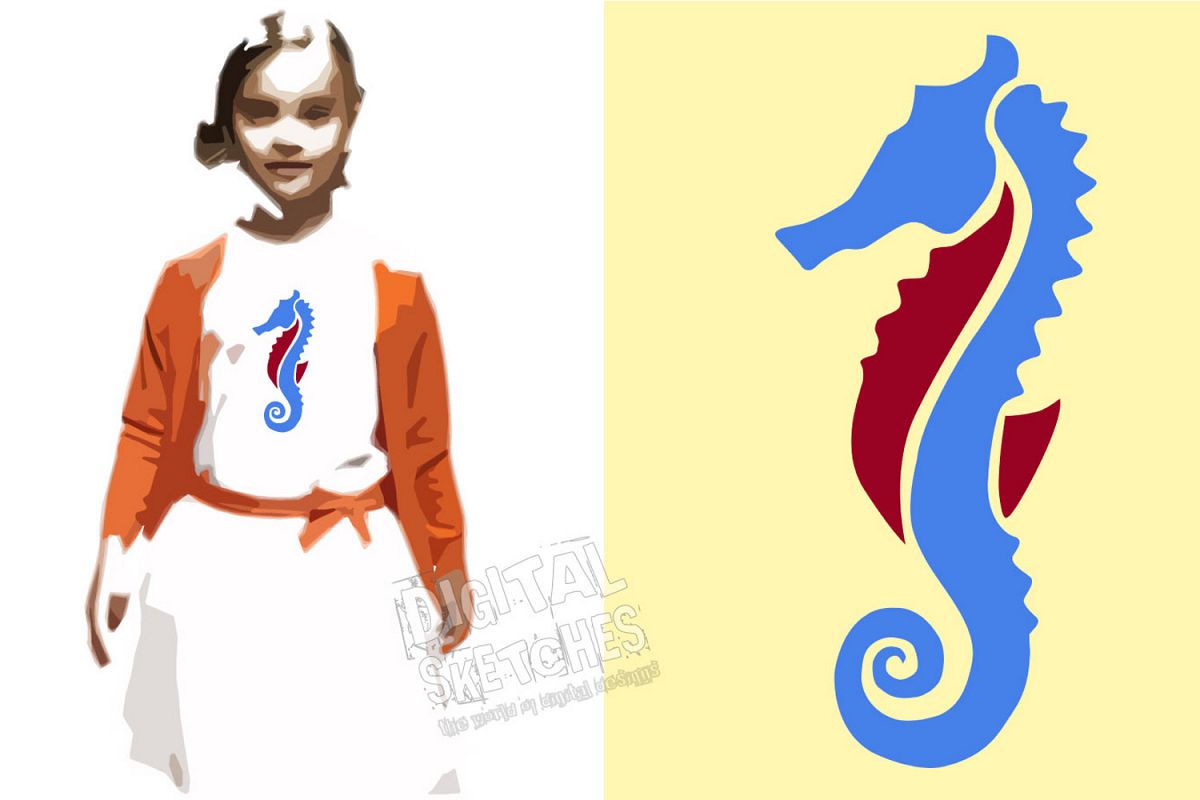 1200x800 Seahorse Vector Graphic, Sea Nautical Ocean