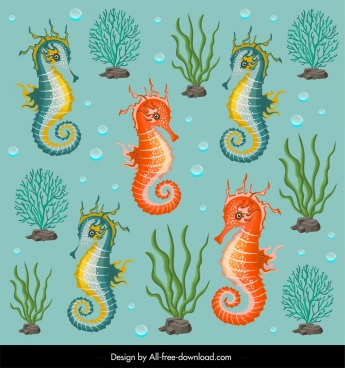 345x368 Seahorse Free Vector Download