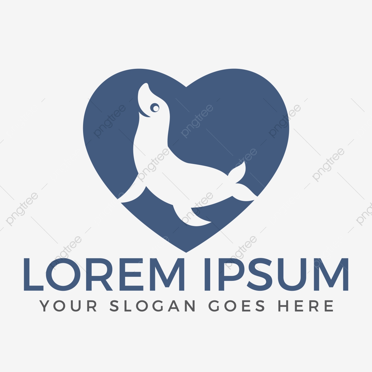 1200x1200 Sea Lion Logo Design Seal Animal Logo Heart Shaped, Animal, Aqua