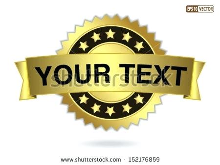 450x338 Retro Golden Ribbon Template Vector Illustration Stock Seal