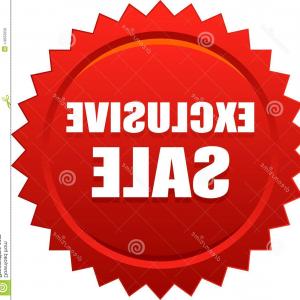 300x300 Exclusive Sale Seal Stamp Badge Red Vector Illustration Isolated