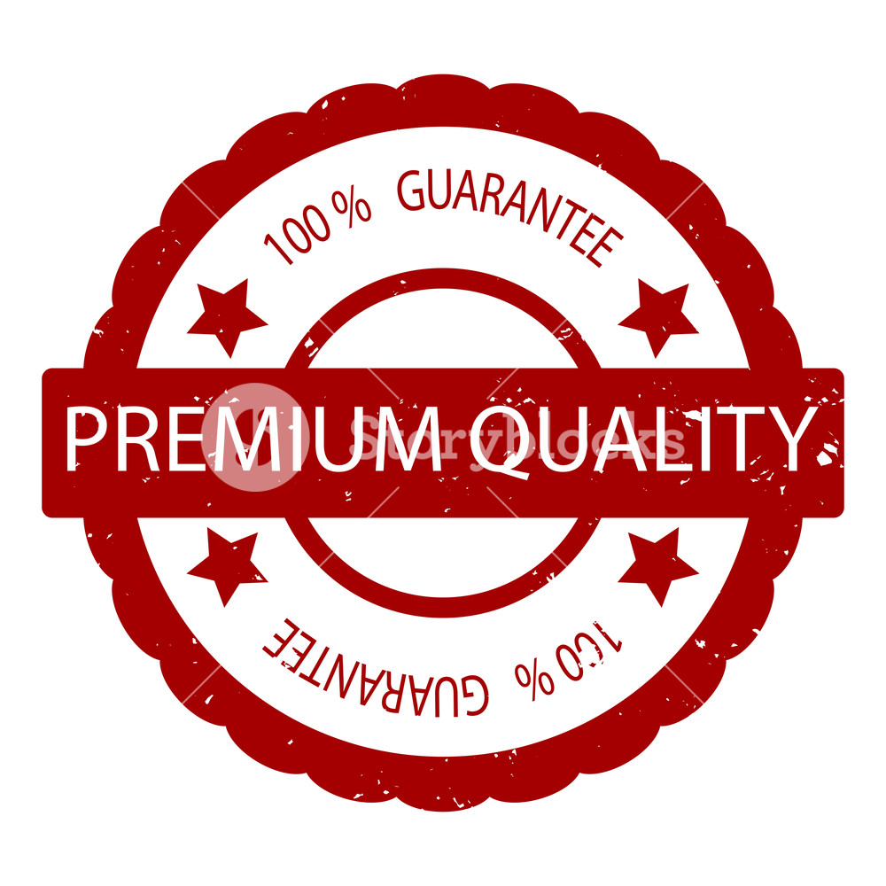 1000x1000 Premium Quality Guarantee Rubber Stamp Vector Illustration