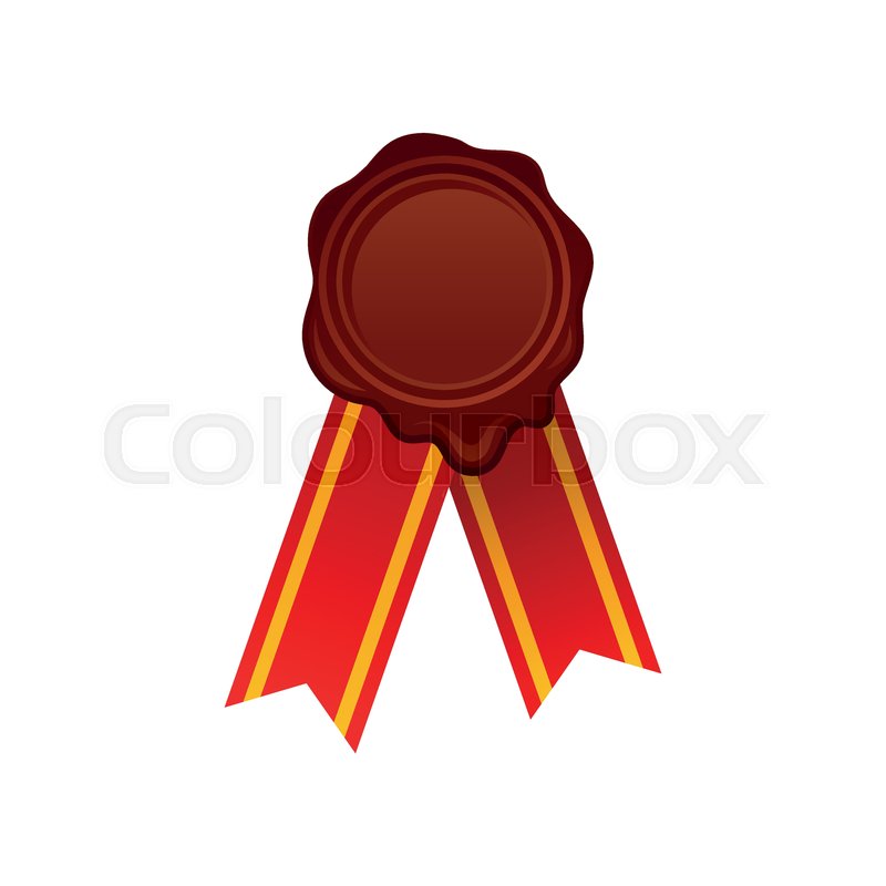 800x800 Brown Round Shaped Wax Seal Stamp With Stock Vector Colourbox