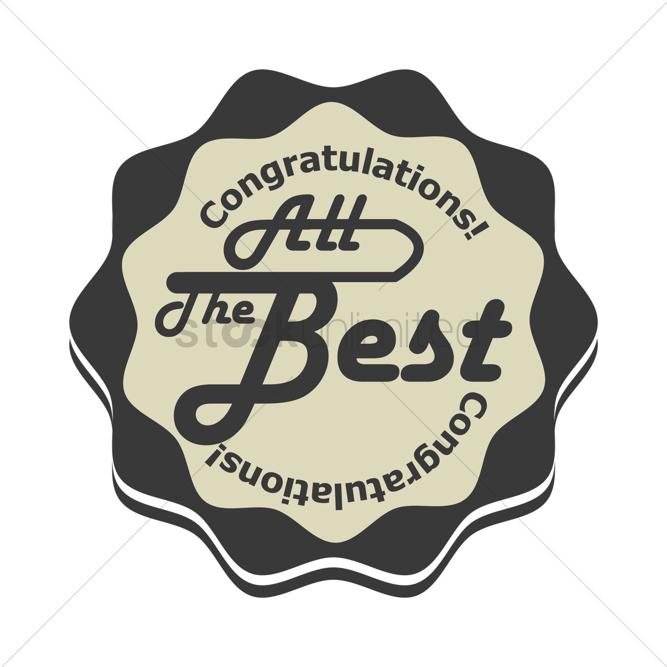 1300x1300 Congratulations All The Best Stamp Seal Vector Image
