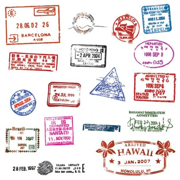 626x626 Passport Stamp Seal Vector Material