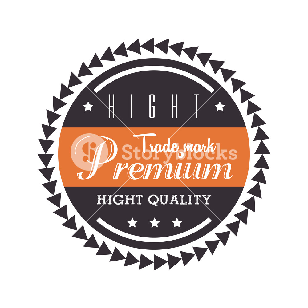 1000x1000 Vintage Frame Quality Seal Vector Illustration Design Royalty Free