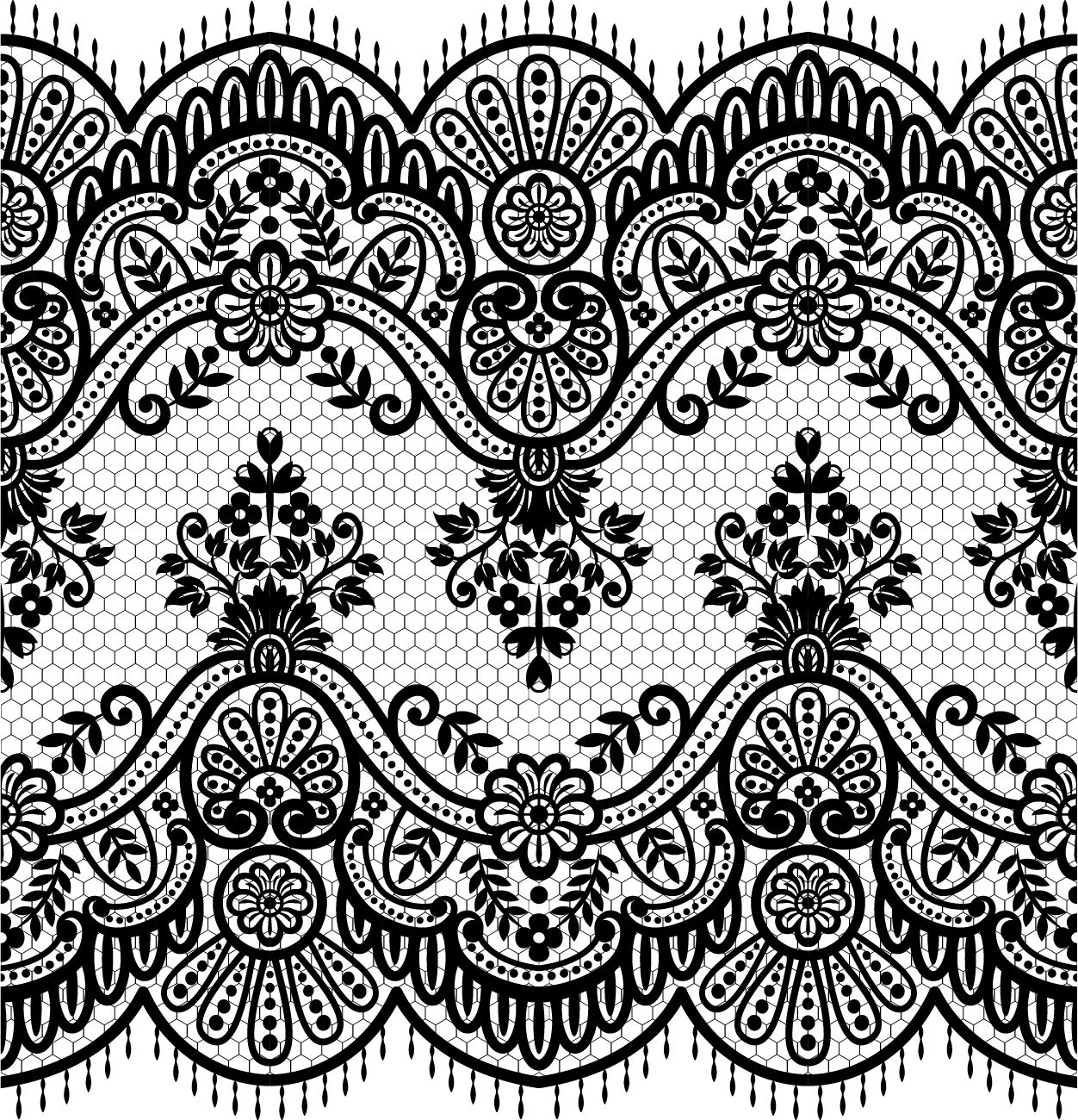 1252x1300 Lace Seamless Borders Vectors Set Bordiury Dlia Dekupazha Lace