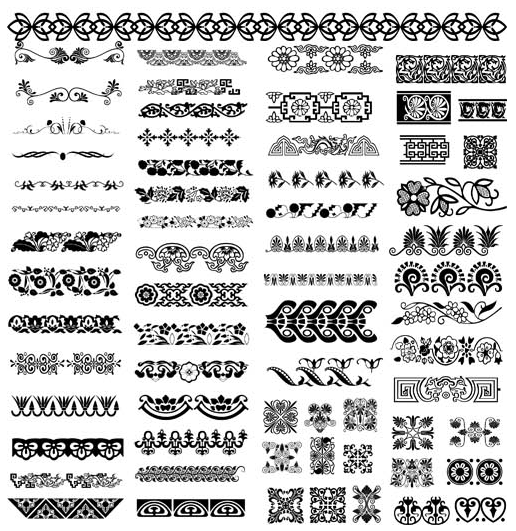 516x531 Ornamental Seamless Borders Vector Free Download