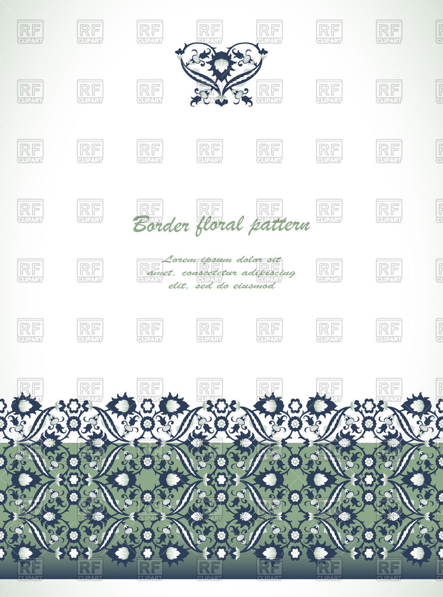 889x1200 Arabesque Lace Seamless Border Vector Image Of Borders And Frames
