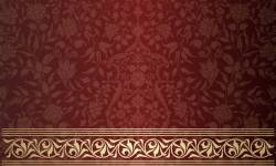 250x150 Vintage Decorative Pattern With Floral Seamless Border Vector