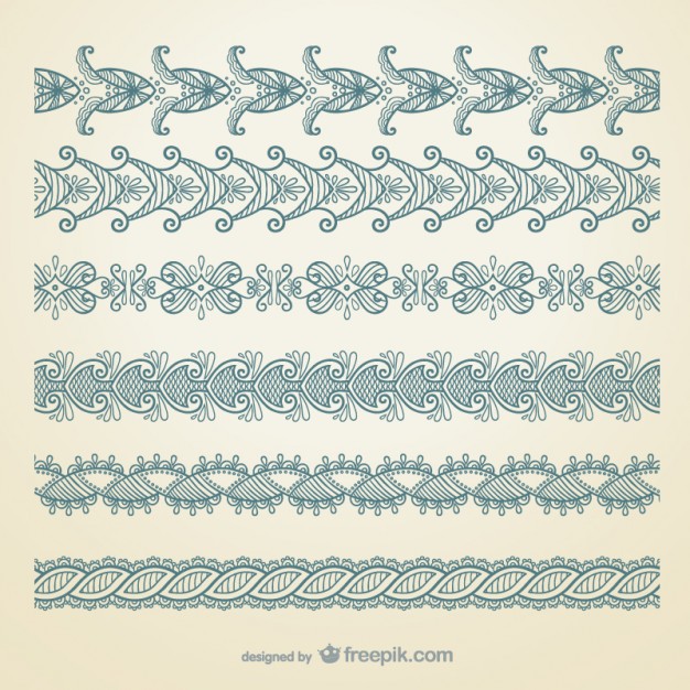 626x626 Arabic Seamless Borders Vector Free Download