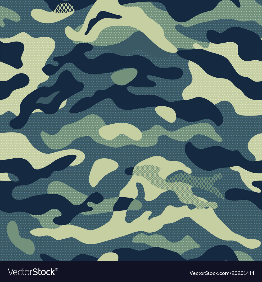 1000x1079 Camouflage Pattern Background Seamless Vector Illustration
