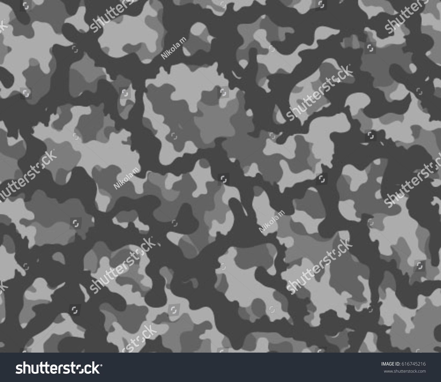 1500x1300 Fashionable Camouflage Pattern, Vector Illustration Millatry Print
