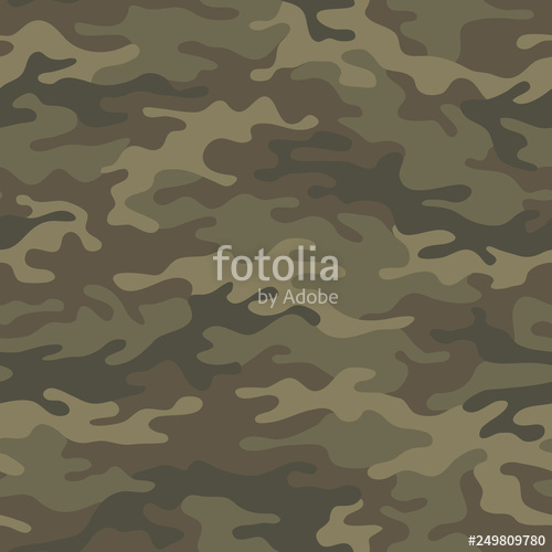 500x500 Seamless Camouflage Pattern Khaki Texture, Vector Illustration