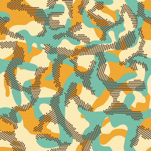 626x626 Camouflage Geometric Fashion Vector Seamless Pattern Vector