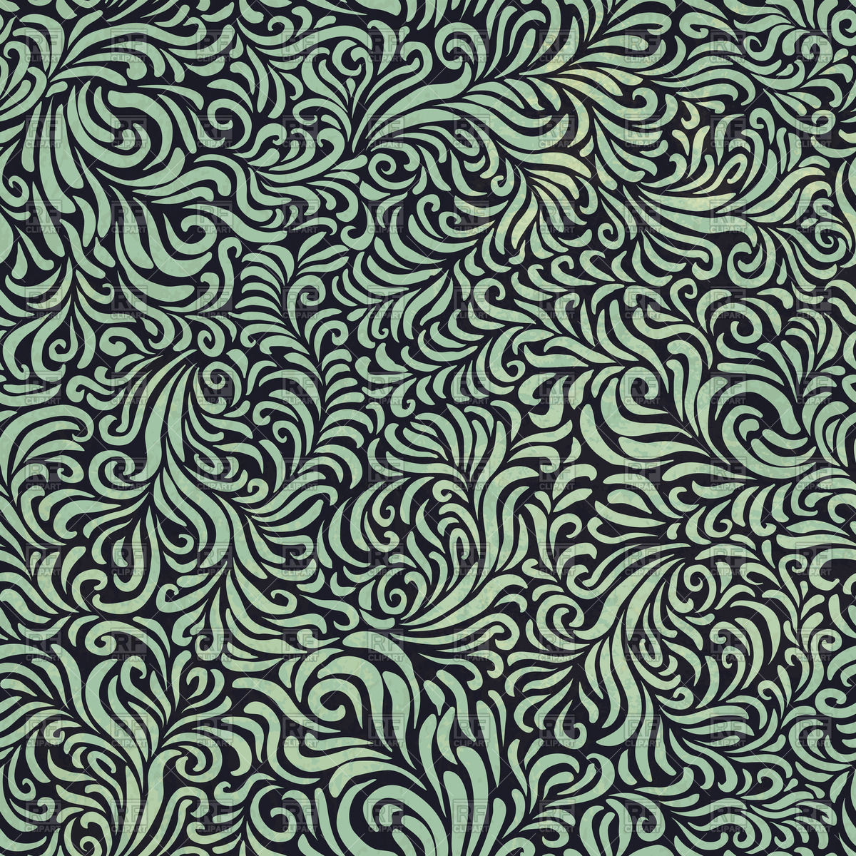 1200x1200 Seamless Floral Pattern In Vintage Style Vector Image