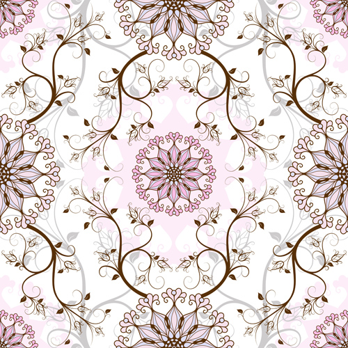 500x500 Elegant Floral Seamless Pattern Vector Graphic Free Over
