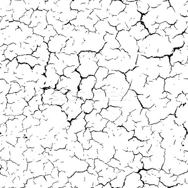 600x600 Cracked Seamless Pattern Vector Texture Black Cracks On White B