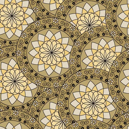 500x500 Ornate Round Lace Pattern Seamless Vector Free Download