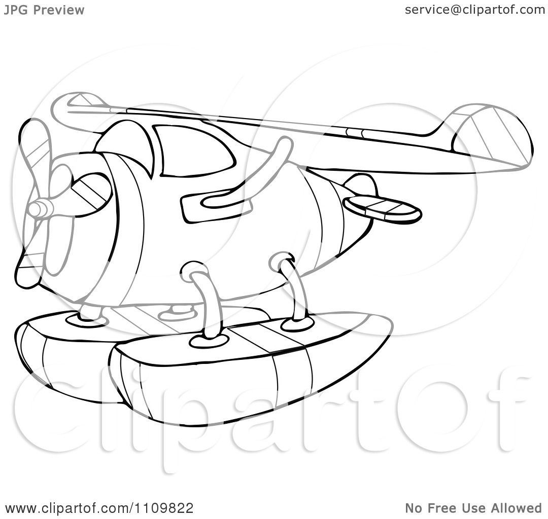 Clipart Outlined Cartoon Seaplane 1080x1024 Clipart Outlined Cartoon Seaplane