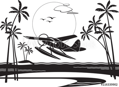 Seaplane Taking Off From An Island In The Ocean 500x367 Seaplane Taking Off From An Island In The Ocean