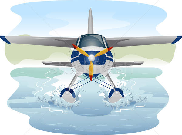 Seaplane Vector Illustration Lenm 600x446 Seaplane Vector Illustration Lenm