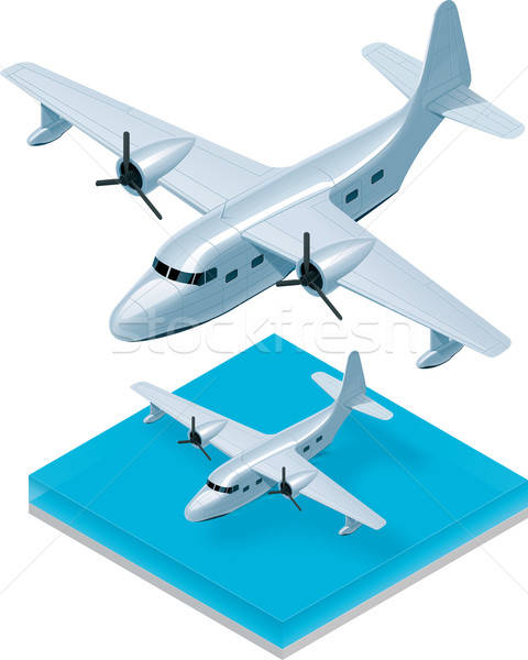 Vector Isometric Seaplane Vector Illustration Taras Livyy 480x600 Vector Isometric Seaplane Vector Illustration Taras Livyy