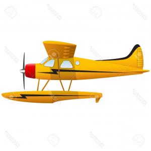 Photostock Vector Yellow Seaplane Airplane On White Background 300x300 Photostock Vector Yellow Seaplane Airplane On White Background