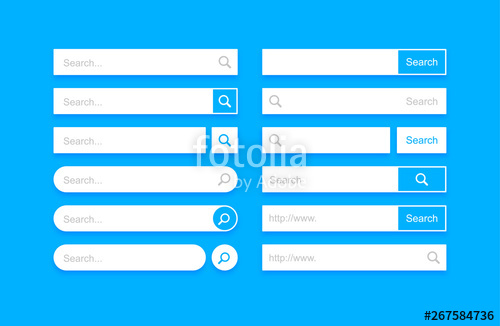 Set Search Bar Icons Vector Illustration Isolated On White 500x326 Set Search Bar Icons Vector Illustration Isolated On White