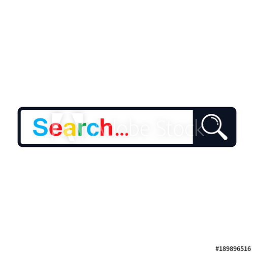 500x500 Search Bar Vector Ui Template Isolated On White Background