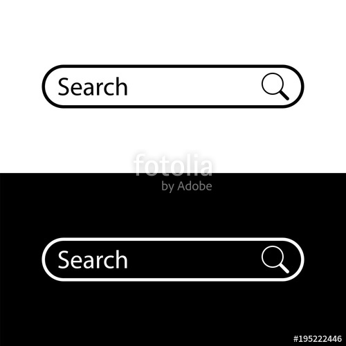 500x500 Search Bar Vector Design Element Black And White Search Bar Boxes