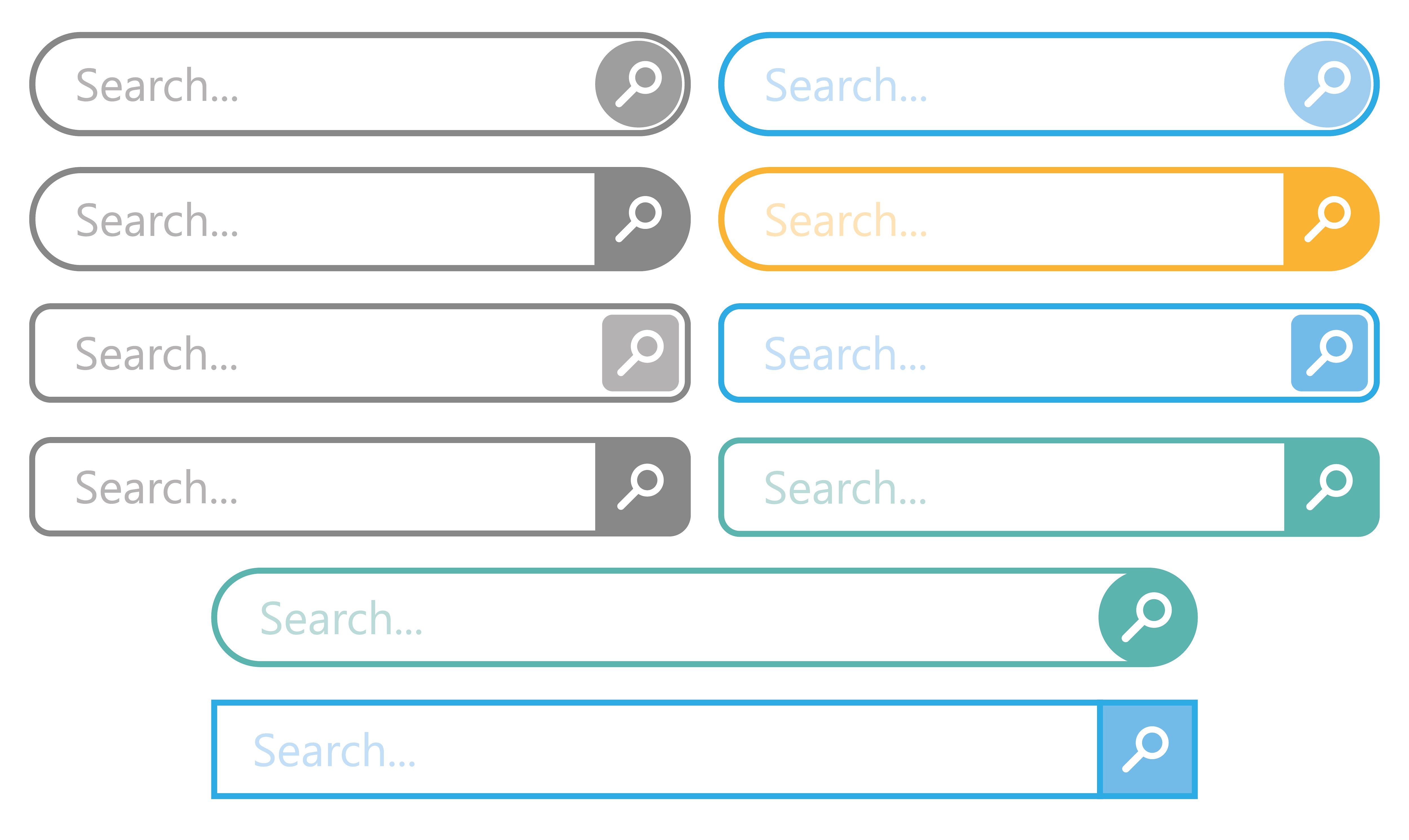 5000x2983 Search Bar Vector Element