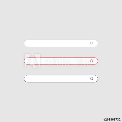500x500 Search Bar Vector Design Element Set Of Search Box In Trendy Flat