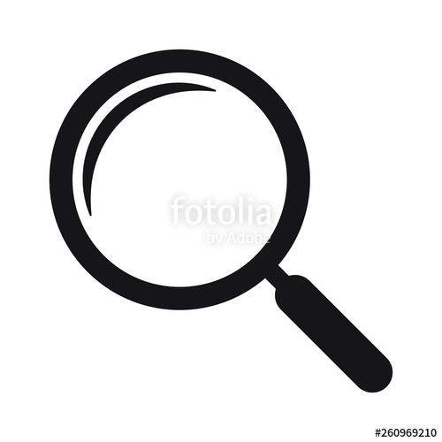 500x500 Magnifying Glass Icon, Vector Magnifier Or Loupe Sign Search Icon