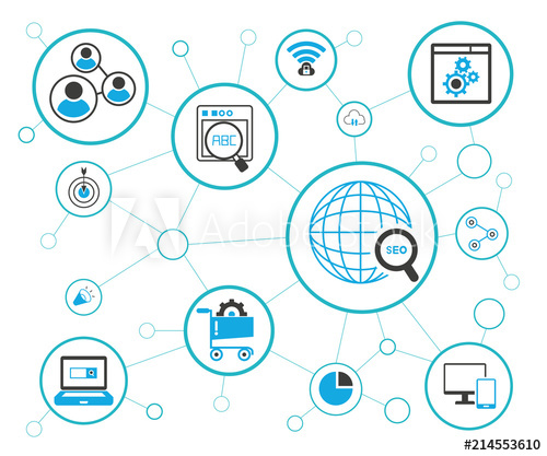 500x417 Seo, Search Engine Optimization And Internet Concept, Vector