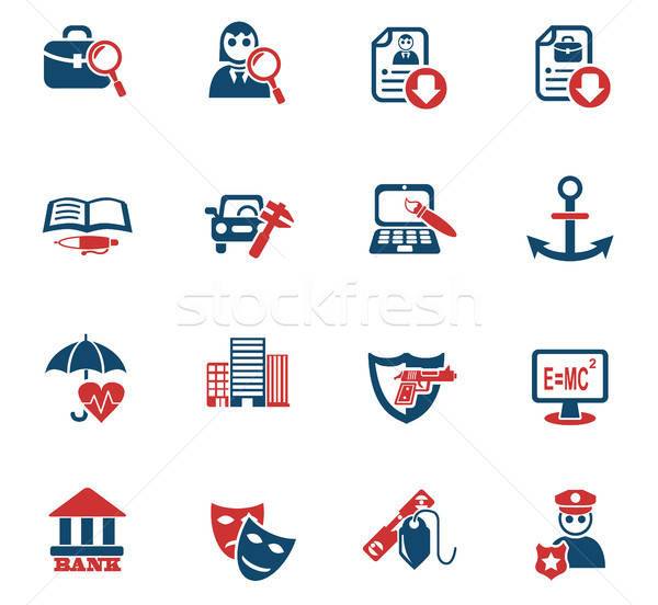 600x552 Job Search Icon Set Vector Illustration Maksim Rybak