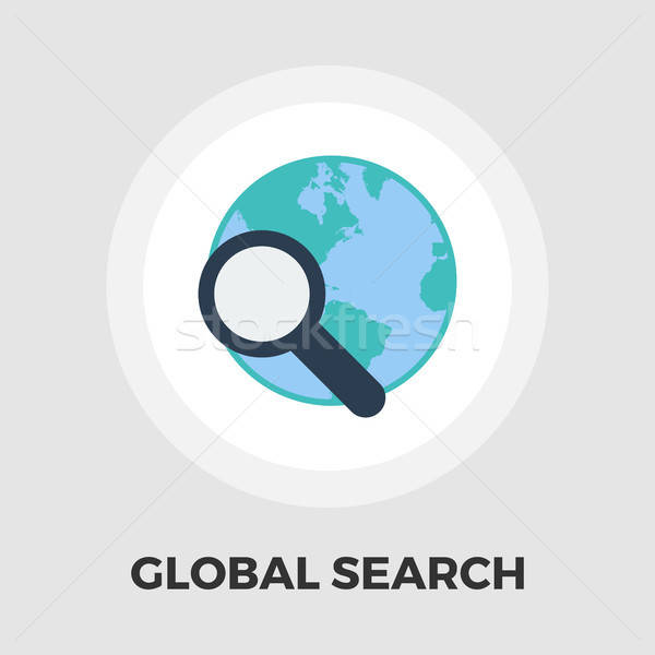 600x600 Global Search Flat Icon Vector Illustration Oleksii Afanasiev